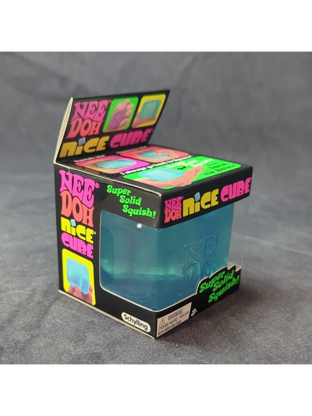 Authentic NeeDoh Nice Cube - Super Solid Squish! (Blue)- Brand New!